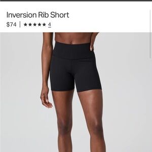 Vuori Inversion rib short NWT Black Size S
